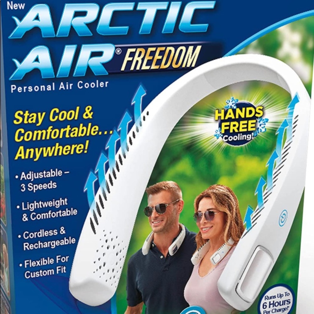 Personal cooling air neck fan witless and chargeable